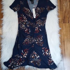 Aqua navy dress